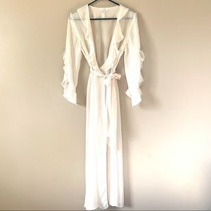 Flora Ivory Flowy Robe Sz S/M